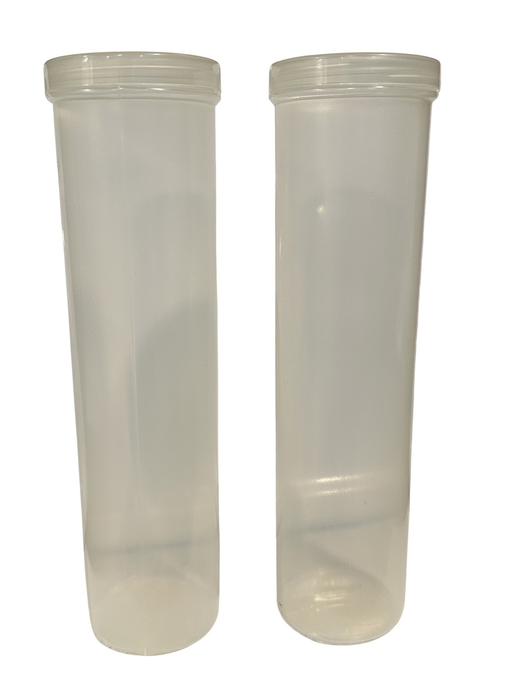Set of 2 Round Cracker/Cookie Sleeve Storage Container Stay Fresh Clear Vintage
